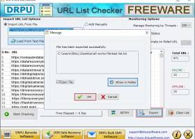 Free Download URL List Checker Software screenshot