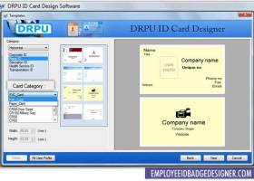 Employee ID Badge Designer screenshot