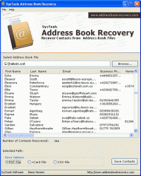 Recover Several OST Contacts screenshot