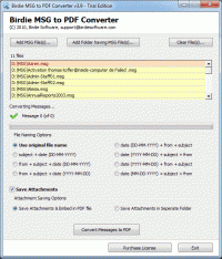 Import Outlook Email to Adobe PDF screenshot