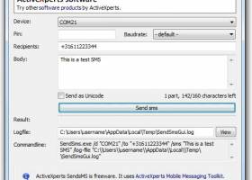 ActiveXperts SendSMS x64 screenshot