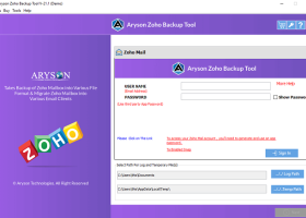 Aryson Zoho Mail Migration Tool screenshot