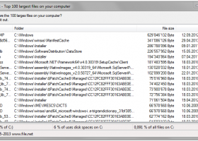 Largest Files Finder screenshot
