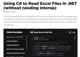 C# Read Excel File screenshot