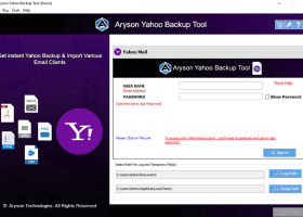 Yahoo Backup Tool screenshot