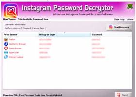 Instagram Password Decryptor screenshot