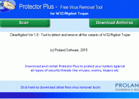 W32/NgrBot Free Virus Removal Tool screenshot