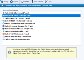 FixVare EMLX to TGZ Converter screenshot