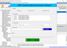 NSF Email Address Extractor software screenshot