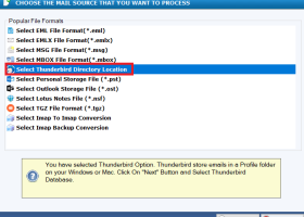 DailySoft Thunderbird to TGZ Converter screenshot