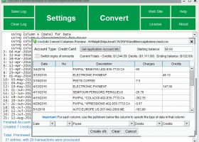 CSV2OFX Convert screenshot