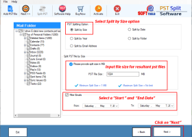 eSoftTools Outlook PST Split Tool screenshot