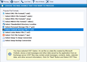 DailySoft OST to EMLX Converter screenshot