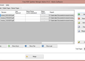 Free PDF Splitter Merger 4dots screenshot