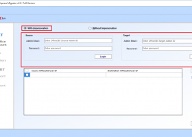 Office 365 to Office 365 Migration Tool screenshot