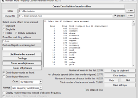 Hermetic Word Frequency Counter Advanced screenshot