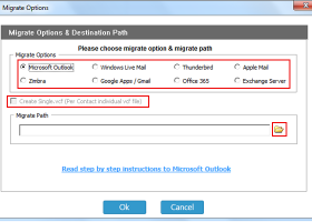 Convert CommuniGate to Zimbra screenshot