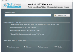 Softaken Outlook PST Extractor screenshot