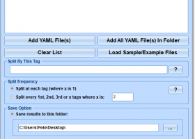 Split YAML Files Into Multiple Files Software screenshot