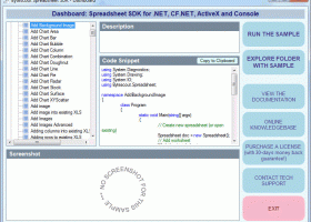 Bytescout Spreadsheet SDK screenshot