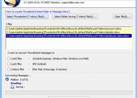 Thunderbird to Eudora Converter screenshot
