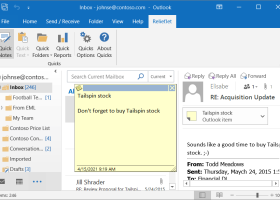 ReliefJet Quick Notes for Outlook screenshot