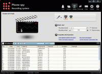 Phone spy telephone recording system screenshot