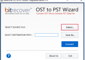 Windows easy transfer Outlook OST to PST screenshot