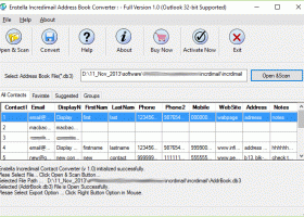 Convert IncrediMail Contacts to Outlook screenshot