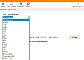 CubexSoft Windows Live Mail Export screenshot