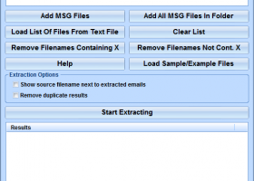 Extract Email Addresses From Multiple MSG Files Software screenshot