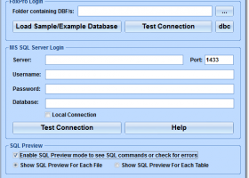 FoxPro Tables To MS SQL Server Converter Software screenshot