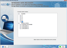 Aryson Windows Data Recovery screenshot