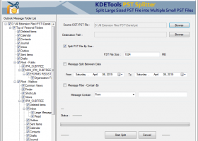 KDETools PST Splitter screenshot