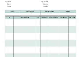 Rental Invoice Template screenshot