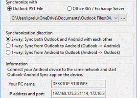 Outlook-Android Sync screenshot