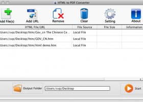 HTML to PDF Converter for Mac screenshot
