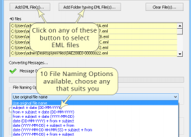 Convert EML files to Adobe PDF screenshot