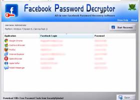 Password Decryptor for Facebook screenshot