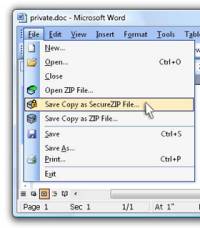 SecureZIP screenshot