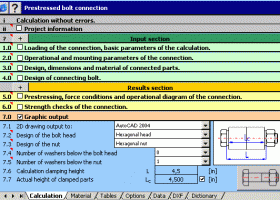 MITCalc Bolted connection screenshot