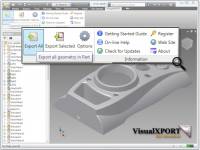 VisualXPORT for Inventor screenshot