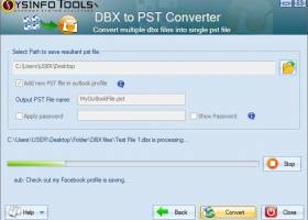 DBX to PST Converter screenshot