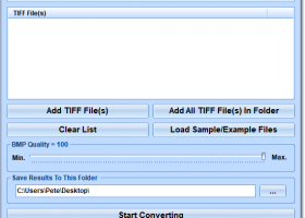 TIFF To BMP Converter Software screenshot