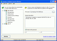 Compact Outlook Express Backup screenshot