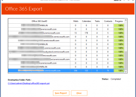 Office 365 Export Tool screenshot