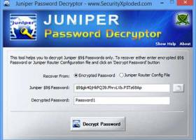 Juniper Password Decryptor screenshot