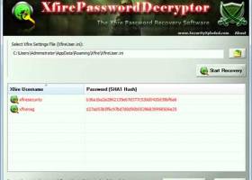 Xfire Password Decryptor screenshot