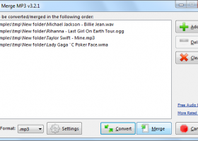 Free Merge MP3 screenshot