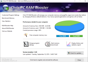 Chris-PC RAM Booster screenshot